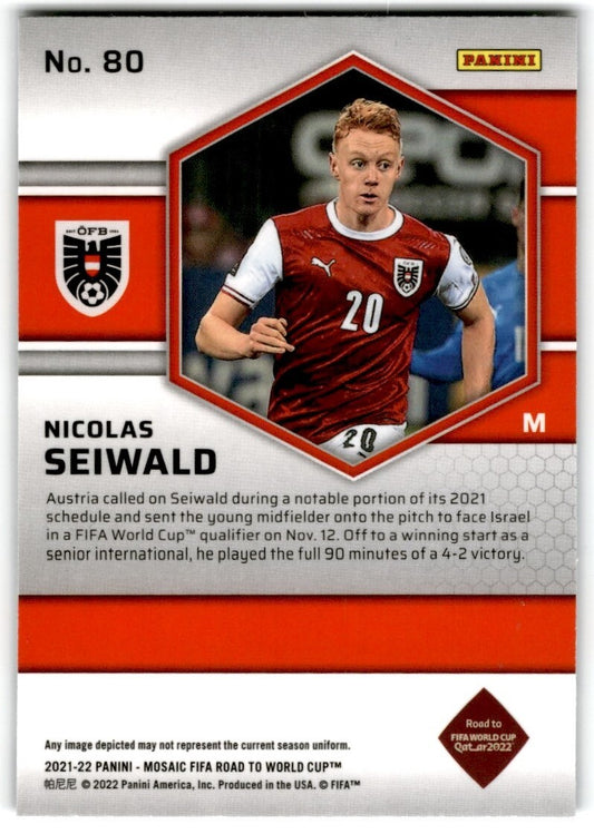 2022 Mosaic Nicolas Seiwald Rookie FC Red Bull Salzburg #80