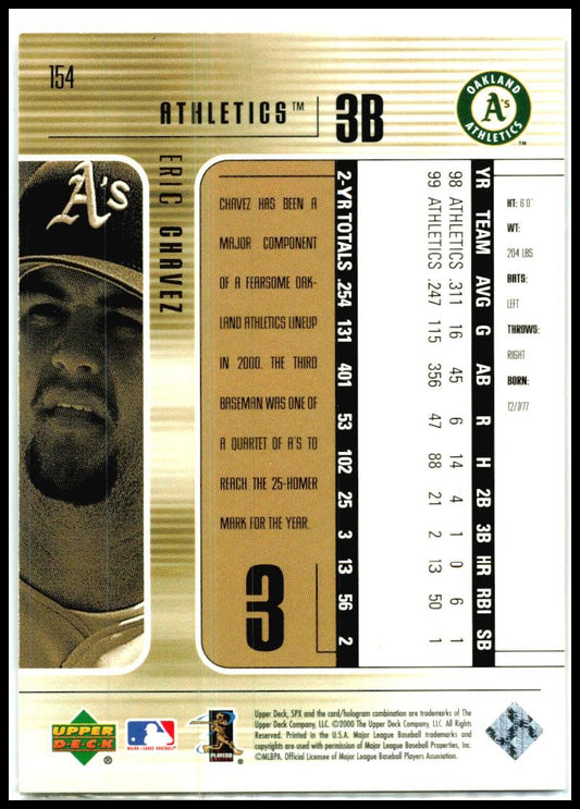 2000 SPx #154 Eric Chavez Oakland Athletics