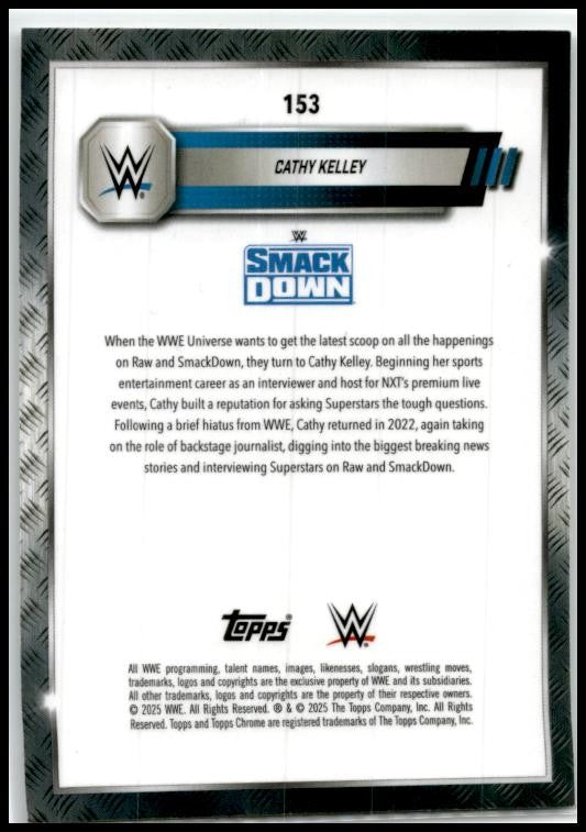 2025 Topps Chrome WWE #153 Cathy Kelley