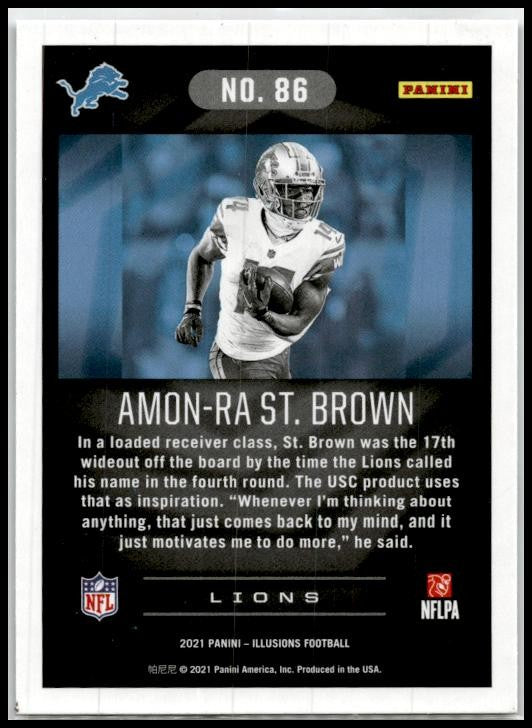 2021 Panini Illusions Retail #86 Amon-Ra St. Brown Rookie Detroit Lions