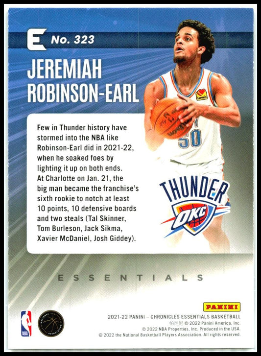 # 2021-22 Panini Chronicles Essentials #323 Jeremiah Robinson-Earl