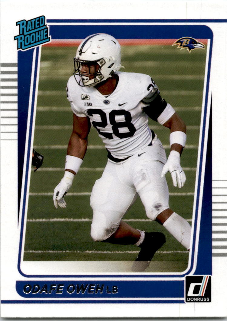 2021 Donruss Rated Rookie #345 Odafe Oweh Rookie Baltimore Ravens.