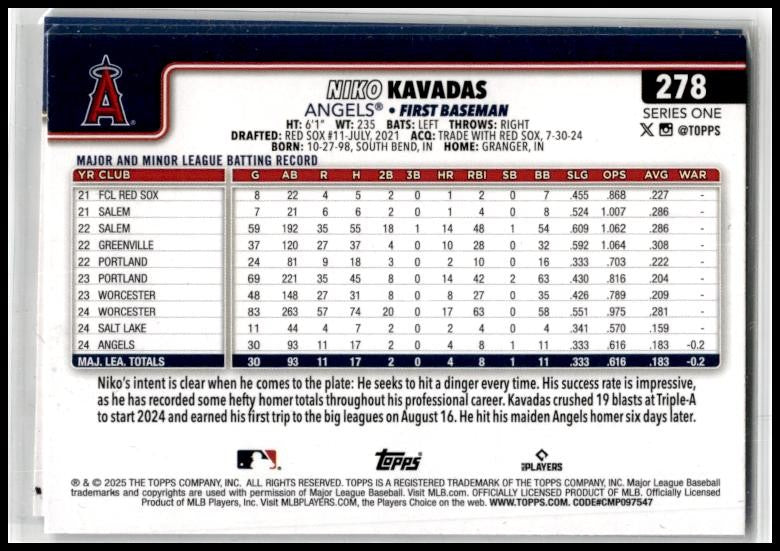 2025 Topps Spring Training #346 Freddy Fermin Kansas City Royals