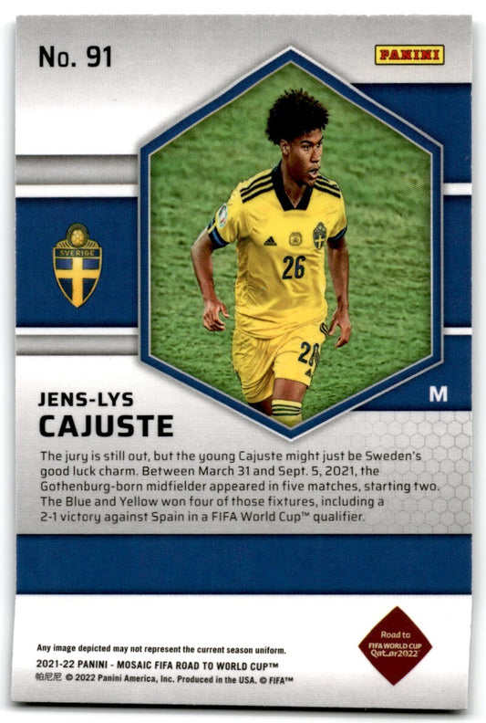 2021 Panini Mosaic FIFA Road to World Cup Jens-Lys Cajuste Rookie Sweden #91