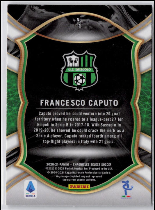 2020-21 Panini Chronicles - Select Serie A #1 Francesco Caputo