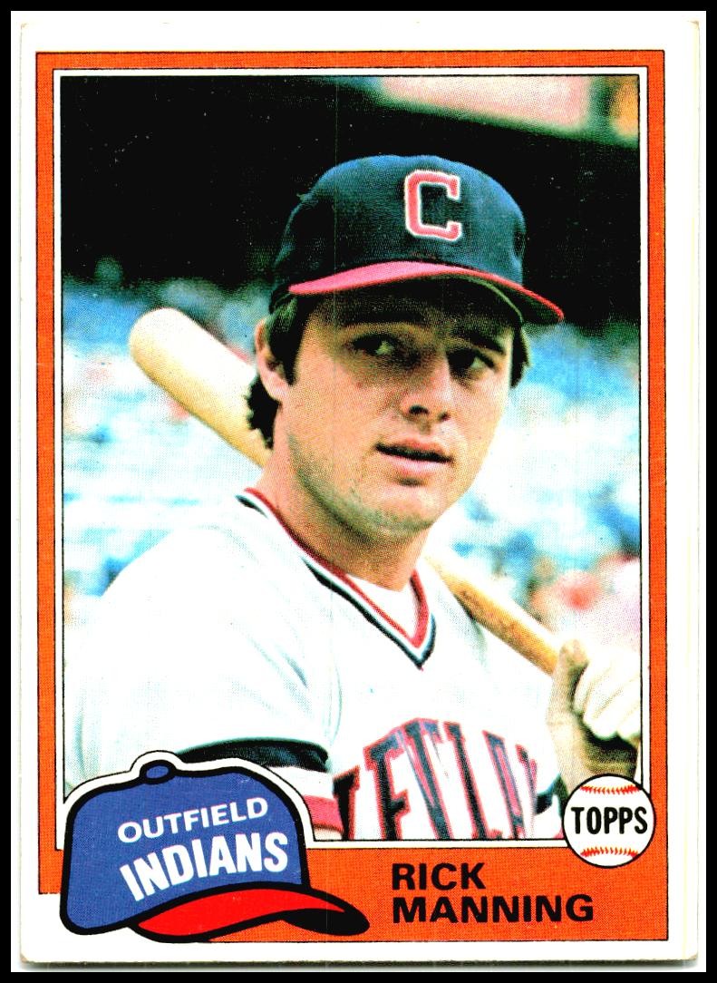 1981 Topps #308 Rick Manning Cleveland Indians