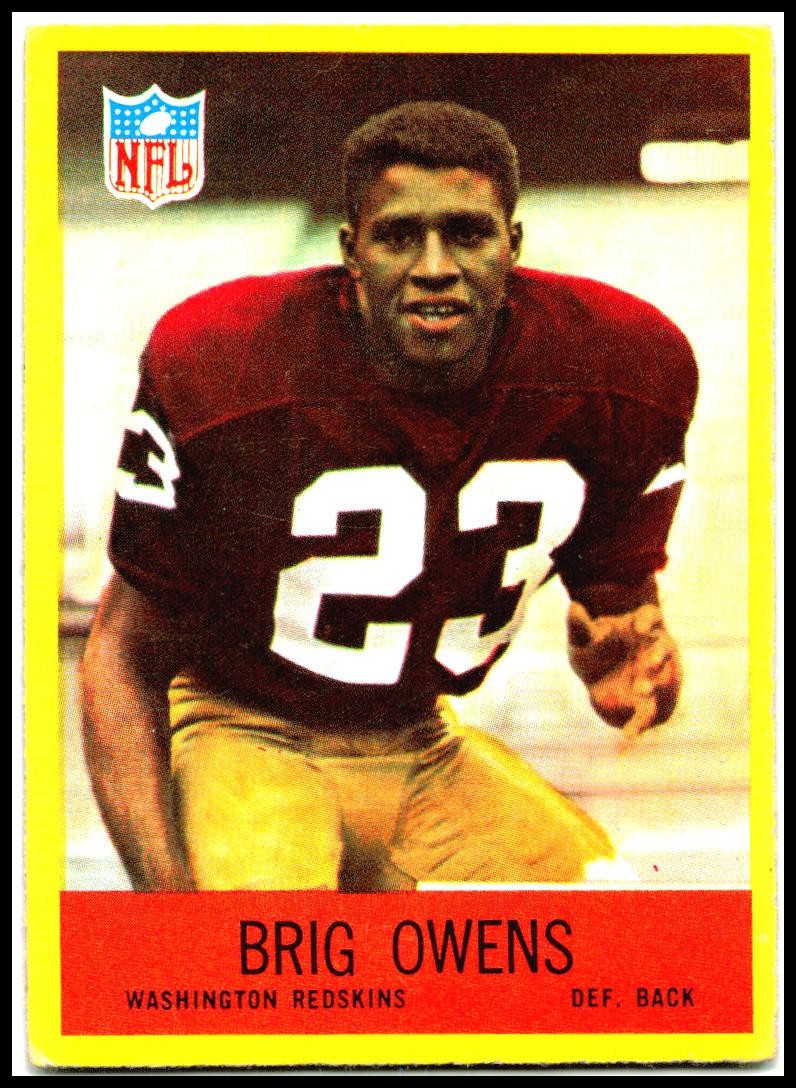 1967 Philadelphia #187 Brig Owens Rookie Washington Redskins