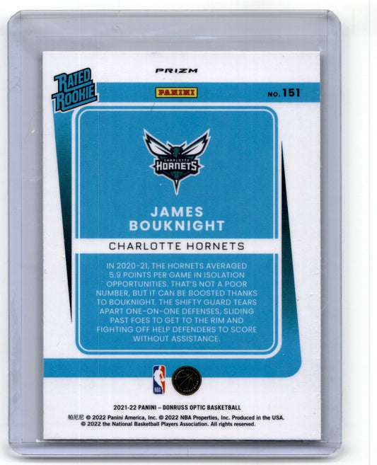 2021-22 Donruss Optic Holo James Bouknight Rookie Charlotte Hornets #151
