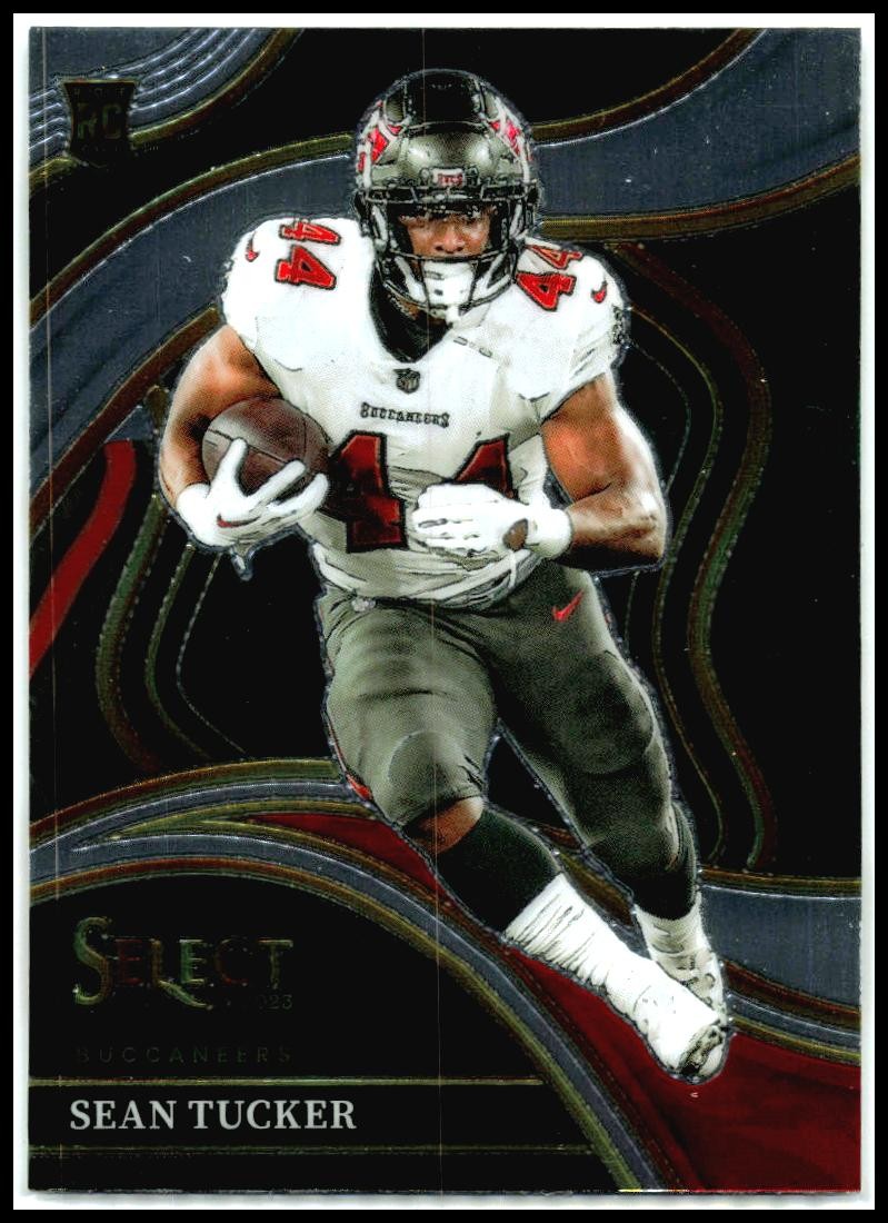 2023 Panini Select Black and Red Prizms #220 Sean Tucker Tampa Bay