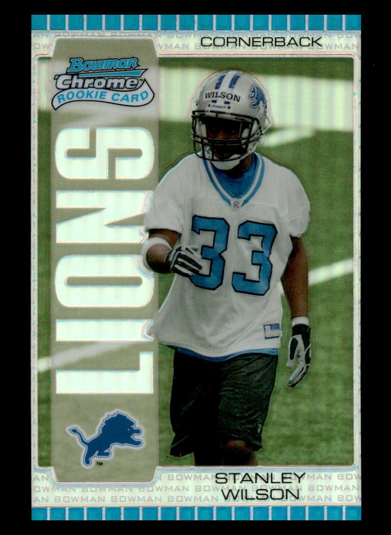 2005 Bowman Chrome Silver #215 Stanley Wilson 30/50 Rookie Detroit Lions