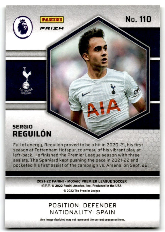 2021 Panini Mosaic Premier League Reactive Gold Mosaic Prizm Sergio Reguilon