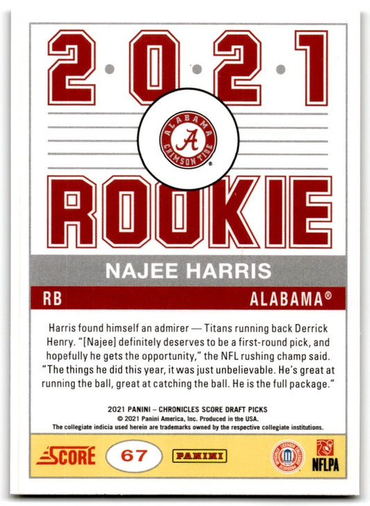 2021 Green Score Retro Najee Harris Alabama Crimson Tide #67