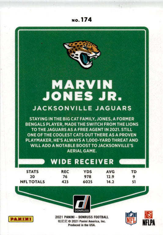 2021 Donruss #174 Marvin Jones Jr. Jacksonville Jaguars