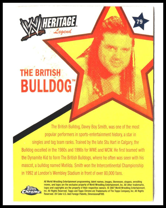 The British Bulldog #79 2007 Topps Chrome Heritage II WWE