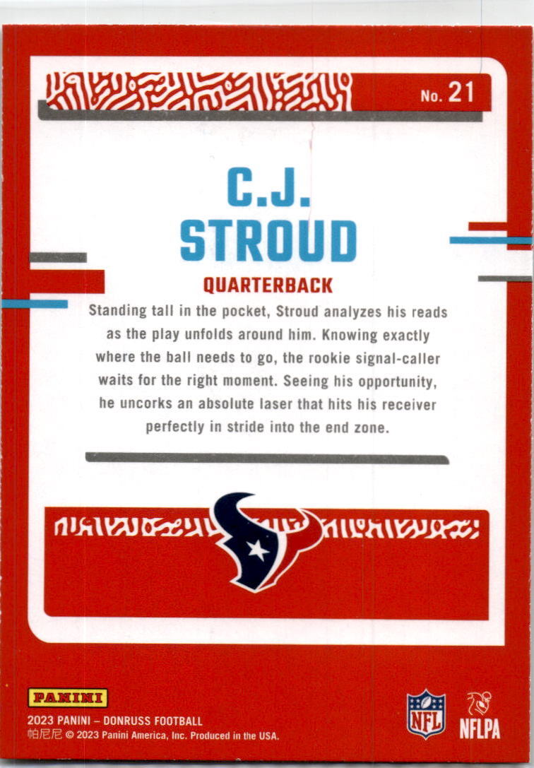 2023 Donruss The Rookies #21 C.J. Stroud Houston Texans