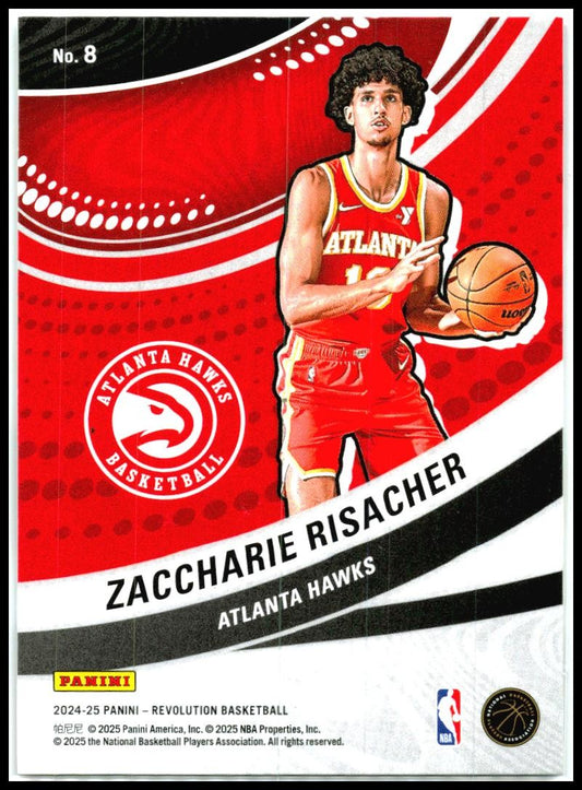 2024-25 Panini Revolution Vortex #8 Zaccharie Risacher Atlanta Hawks