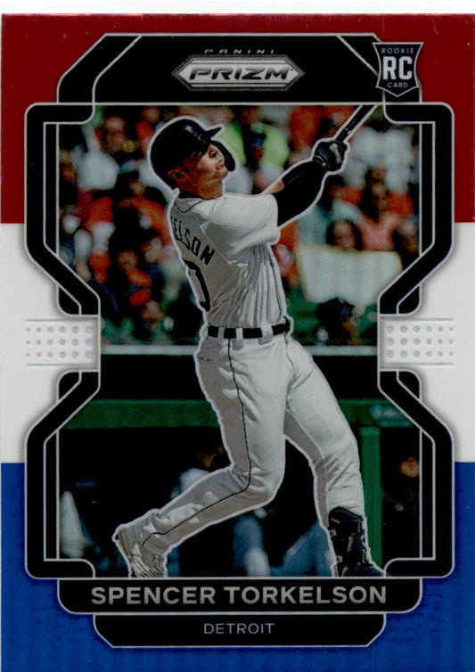 2022 Panini Prizm Red/White/Blue Prizm #43 Spencer Torkelson Rookie Tigers