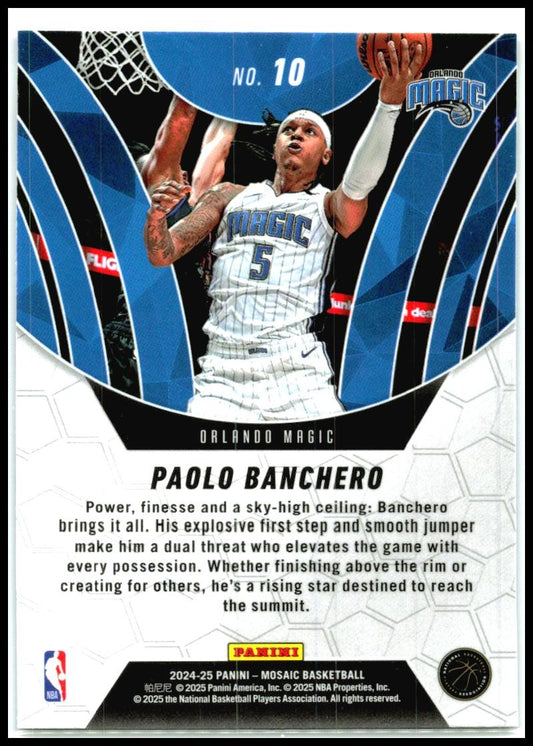 2024-25 Panini Mosaic Elevate Mosaic #10 Paolo Banchero Orlando Magic
