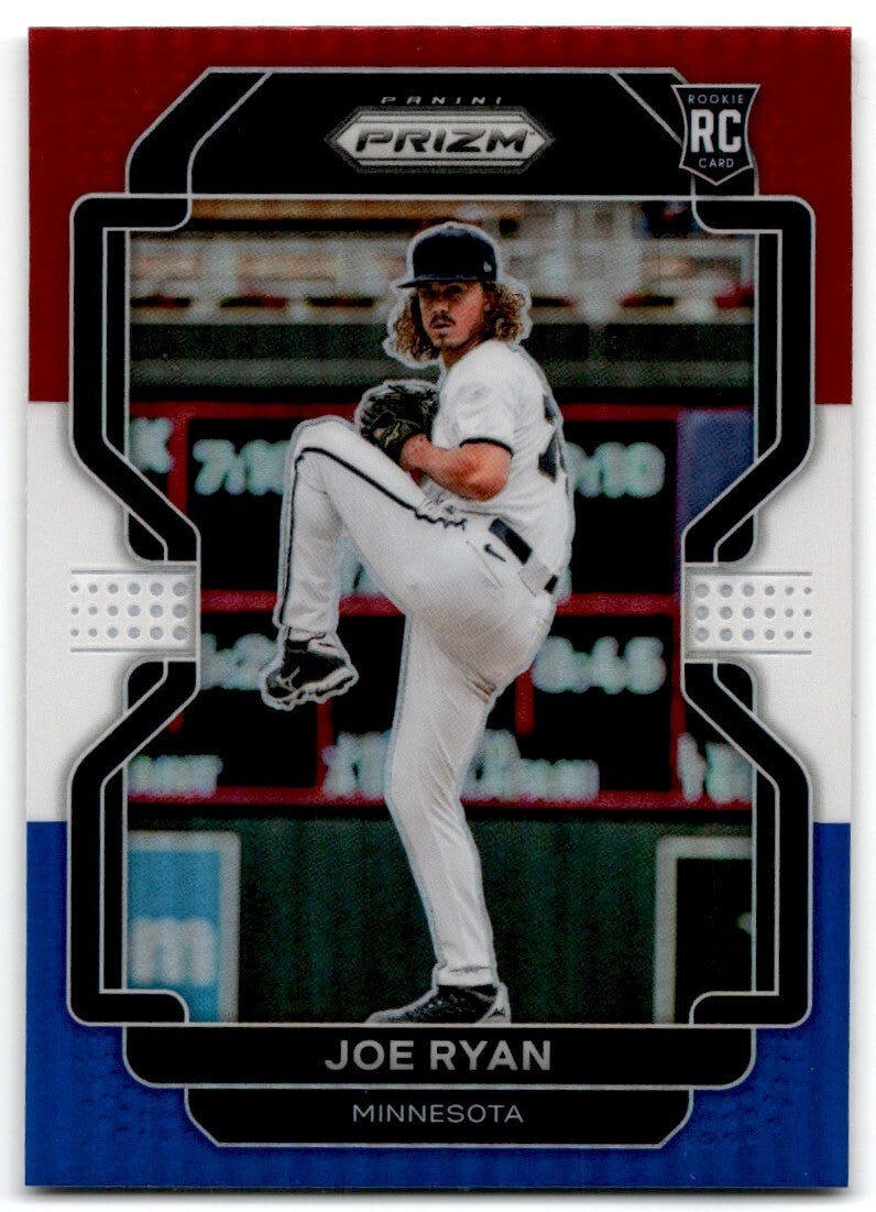2022 Panini Prizm Red/White/Blue Joe Ryan Rookie Minnesota Twins #81