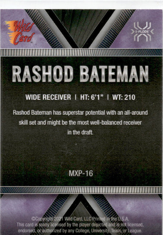 2021 Wild Card Matte #MXP-16 Rashod Bateman Baltimore Ravens