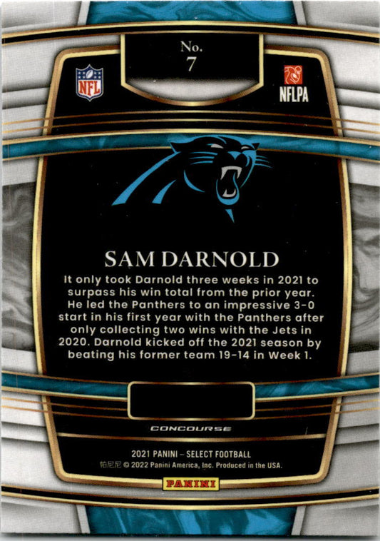 2021 Panini Select #7 Sam Darnold SF 49ers