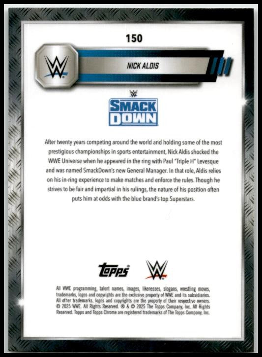 2025 Topps Chrome WWE #150 Nick Aldis