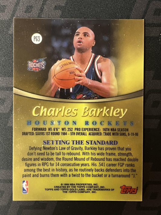 1999-00 Topps Gold Label Prime Gold #PG3 Charles Barkley Houston Rockets