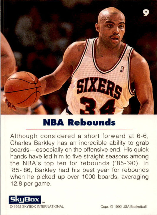 1992 SkyBox USA #9 Charles Barkley USA
