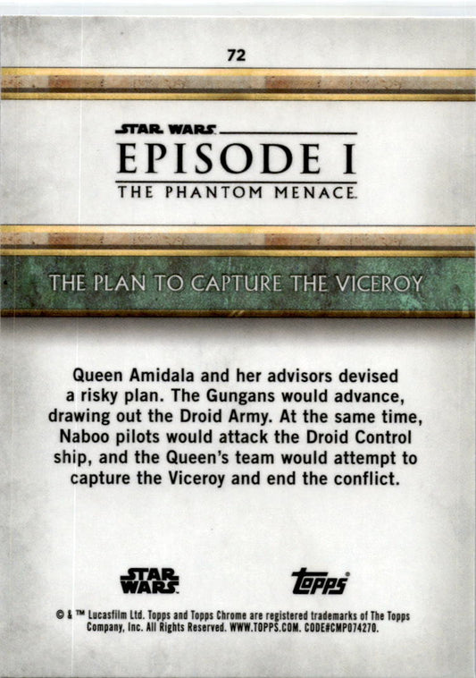 2024 STAR WARS EPISODE 1 THE PHANTOM MENACE TOPPS SAPPHIRE 72 The Plan