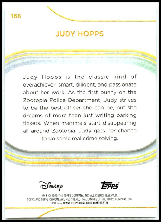 2025 Topps Chrome Disney #168 Judy Hopps