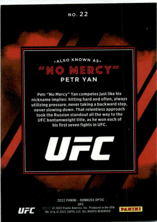 2022 Donruss Optic UFC Also Know As No Mercy #22 Petr Yan