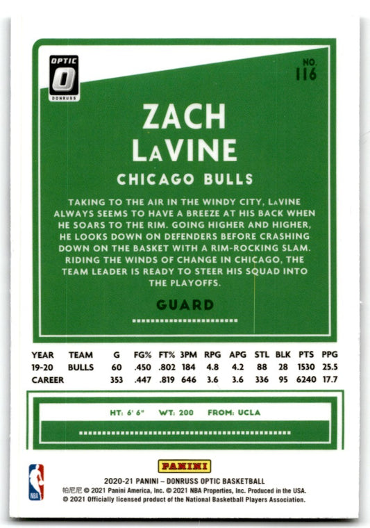 2020-21 Donruss Optic Zach LaVine Chicago Bulls #116