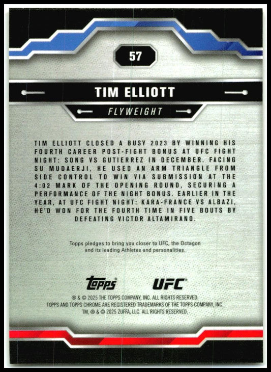 2025 Topps Chrome UFC Gold Foil /50 #57 Tim Elliott