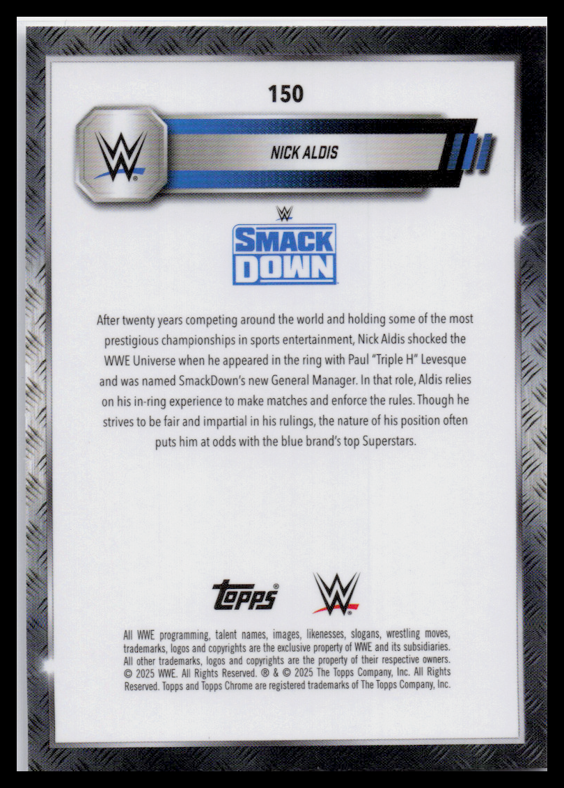 2024 Topps Chrome WWE #150 Nick Aldis