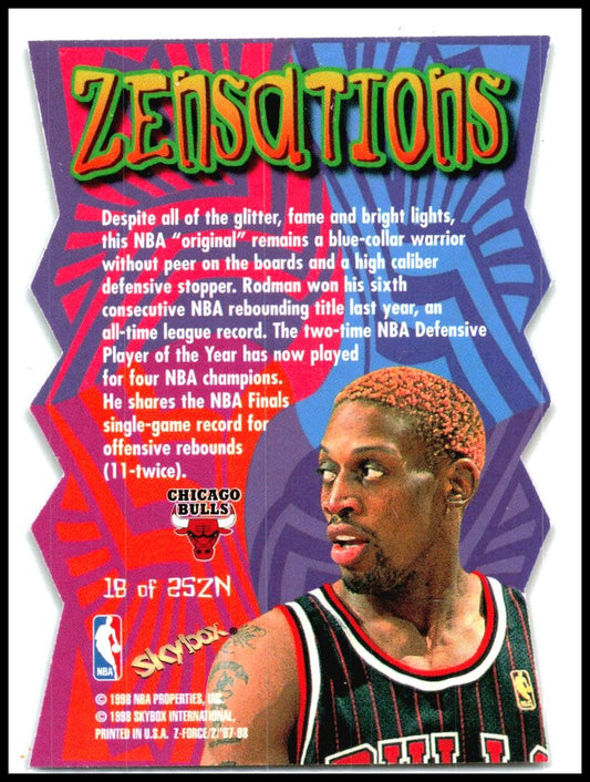 1997-98 SkyBox Z-Force Zensations #18 ZN Dennis Rodman Chicago Bulls