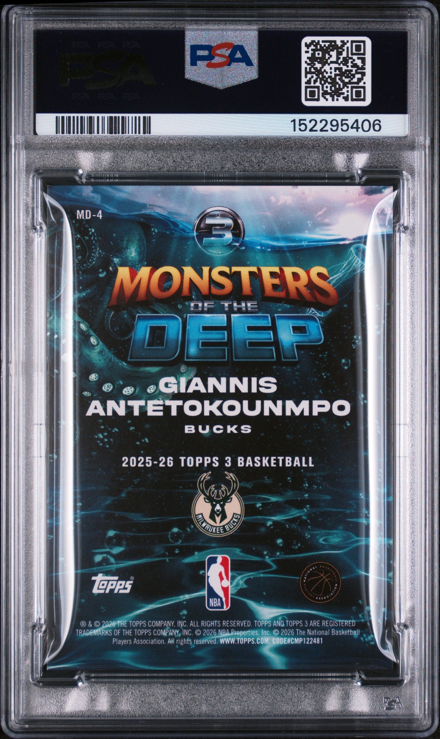 2025 Topps Three Monsters Of The Deep #MD-4 Giannis Antetokounmpo