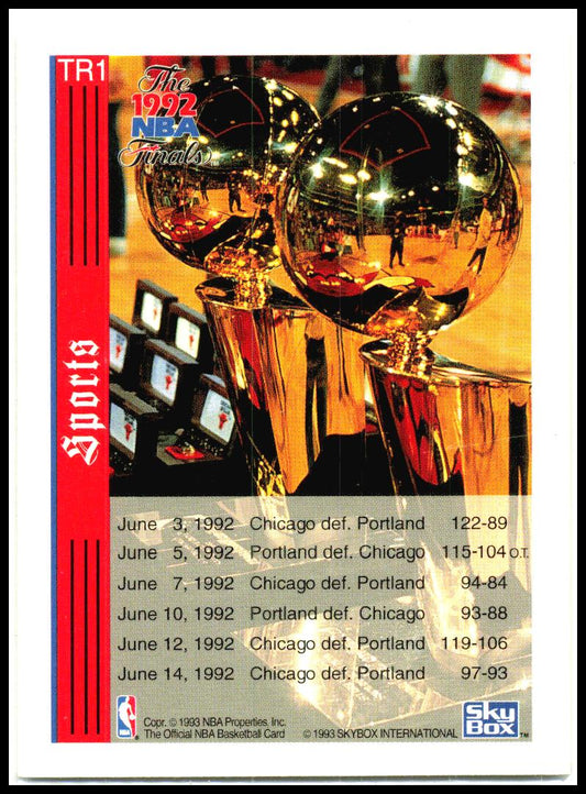 1992-93 Hoops #TR1 NBA Championship Series