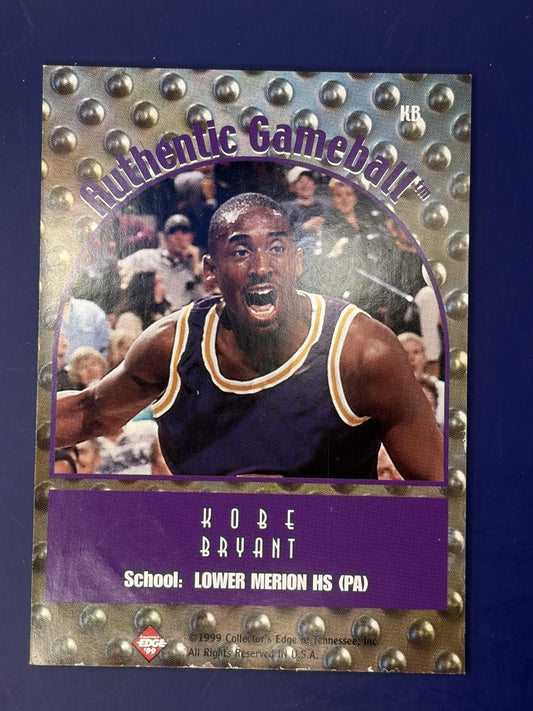 1999 Collector's Edge Rookie Rage Authentic Gameball #KB Kobe Bryant Lakers