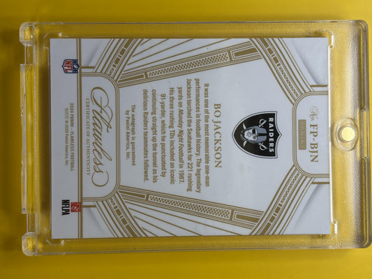 2024 Panini Flawless Flawless Perform Red Auto #/15 #FP-BJN Bo Jackson AU