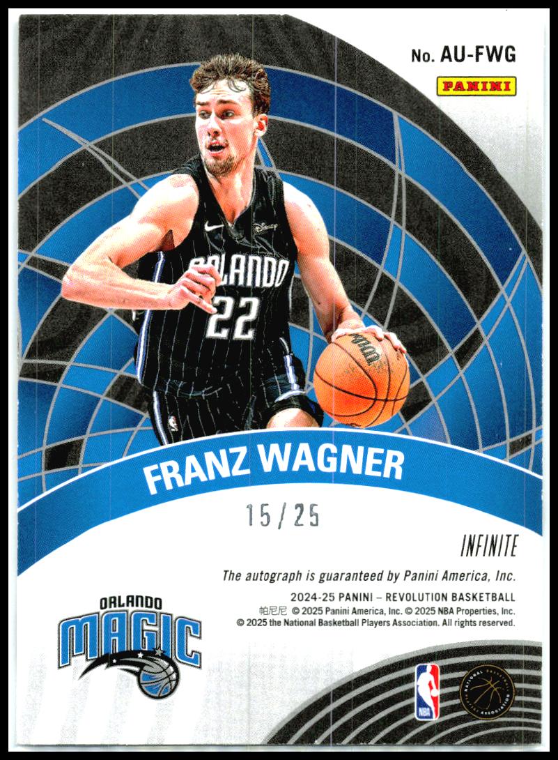 2024-25 Panini Revolution Autographs Impact #/25 #AU-FWG Franz Wagner Auto Magic