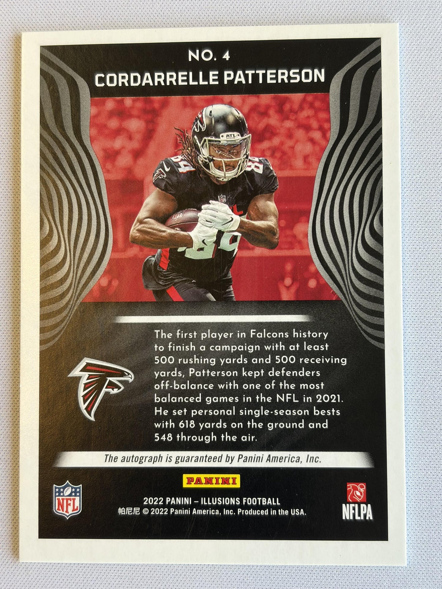 2022 Panini Illusions Trophy Collection Sign Red #4 Cordarrelle Patterson Auto