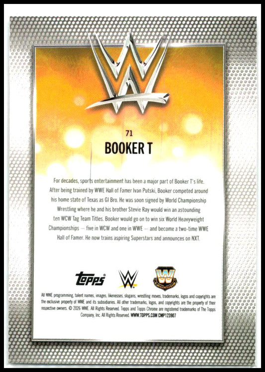 2026 Topps Chrome WWE Magenta Refractor #71 Booker T #/399