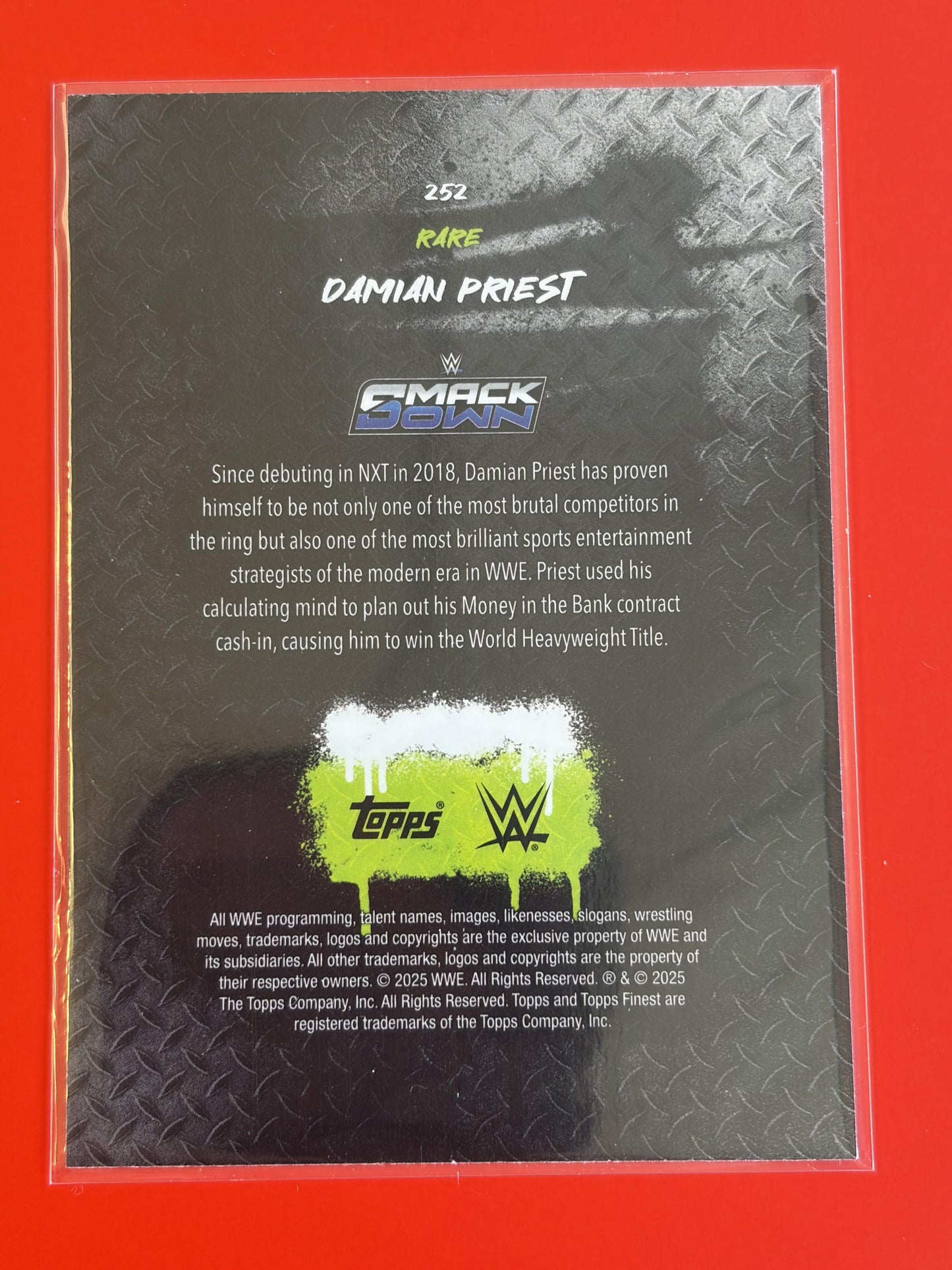 2025 Topps Finest WWE Rare #252 Damian Priest