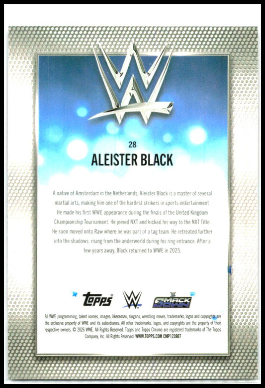 2026 Topps Chrome WWE Magenta Refractor #28 Aleister Black #/399