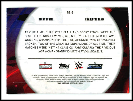 2026 Topps Chrome Cosmic WWE Galactic Showdown # Becky Lynch / Charlotte Flair