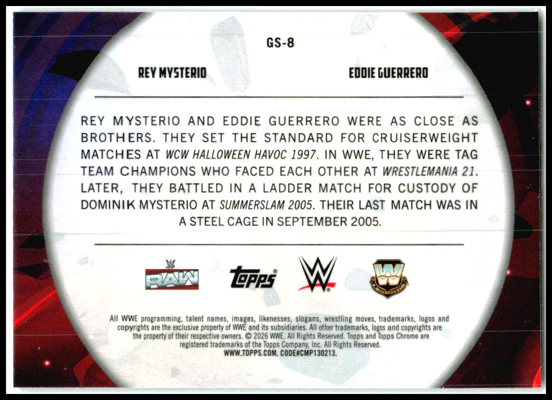2026 Topps Chrome Cosmic WWE Galactic Showdown # Rey Mysterio / Eddie Guerrero