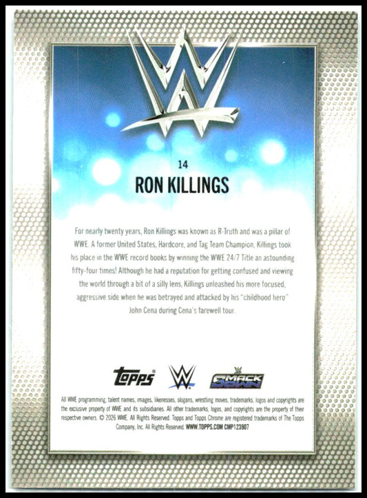 2026 Topps Chrome WWE Teal Refractor #14 Ron Killings #/299