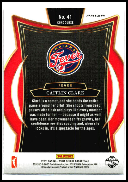 2025 Panini Select WNBA Pink Ice Prizms #41 Caitlin Clark Indiana Fever