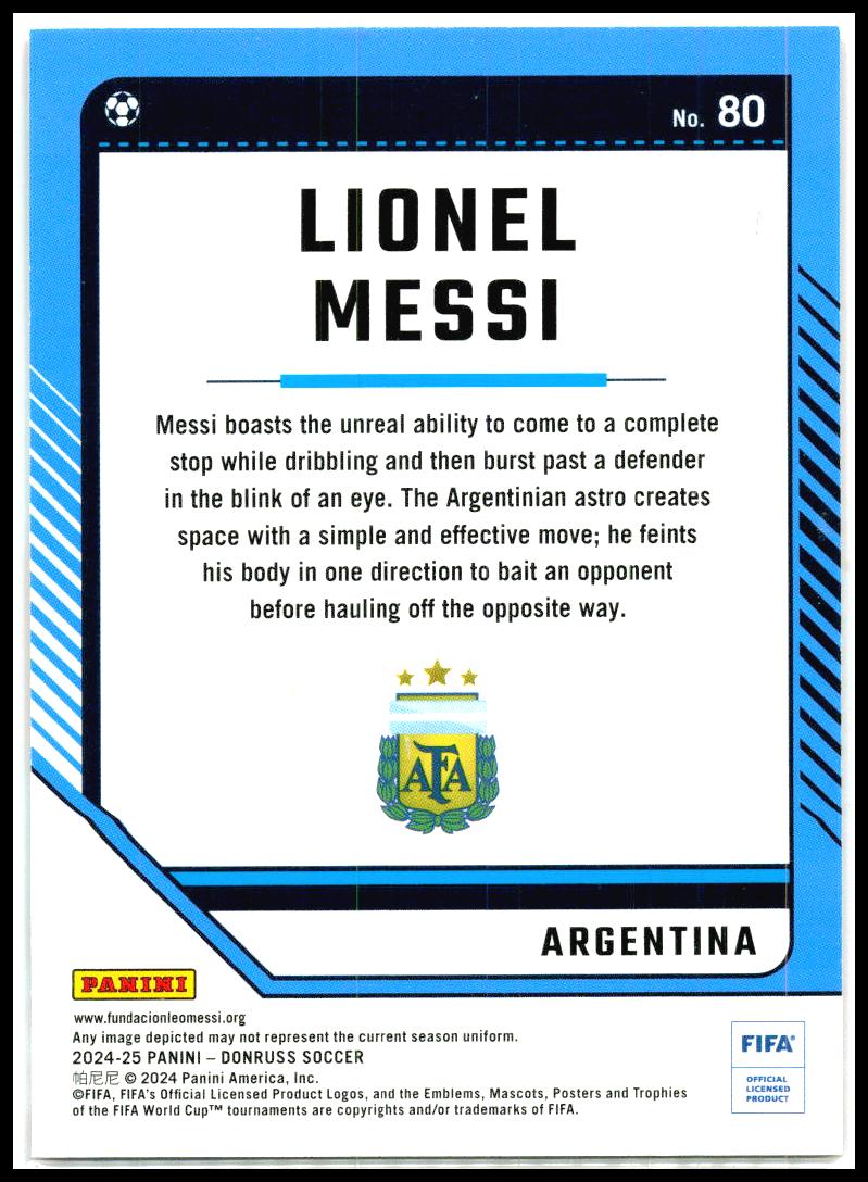 2024-25 Donruss Red Cubic #80 Lionel Messi #/99 Argentina
