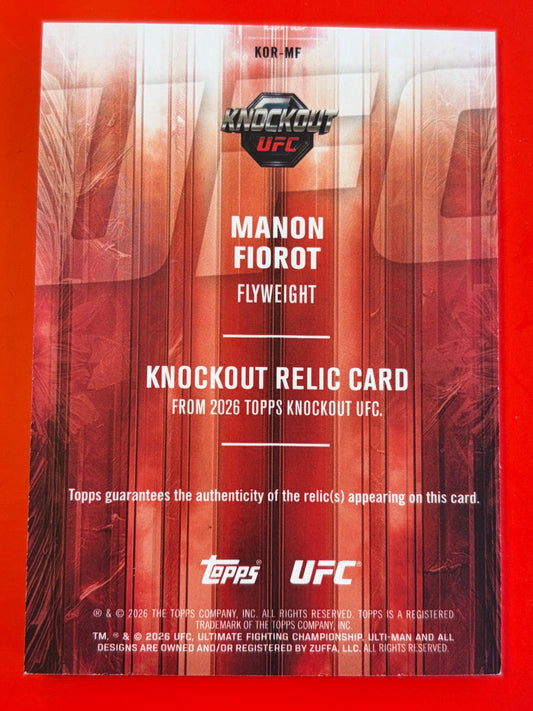 2026 Topps Knockout UFC Relic /199 #KDR-MF Manon Fiorot Rookie